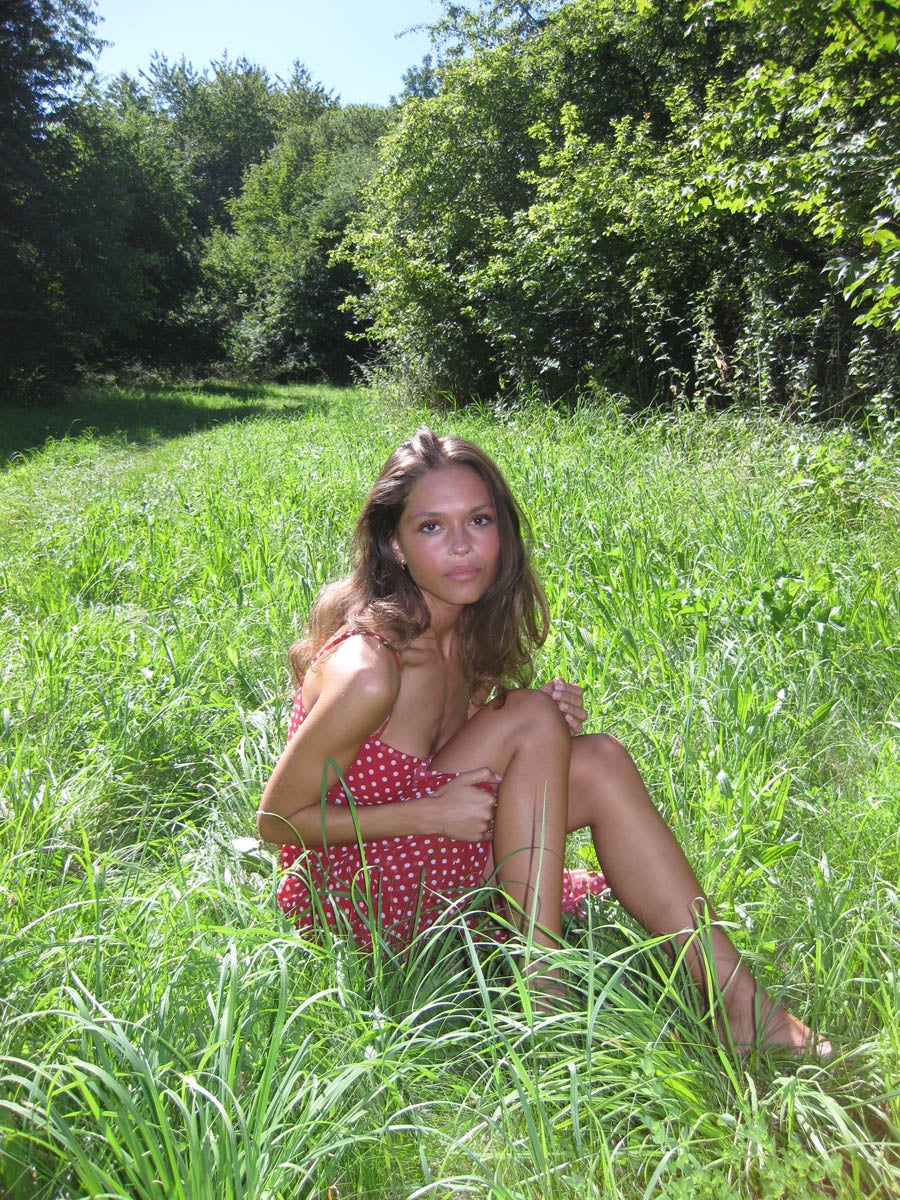 Elora dress with polka dots - Red