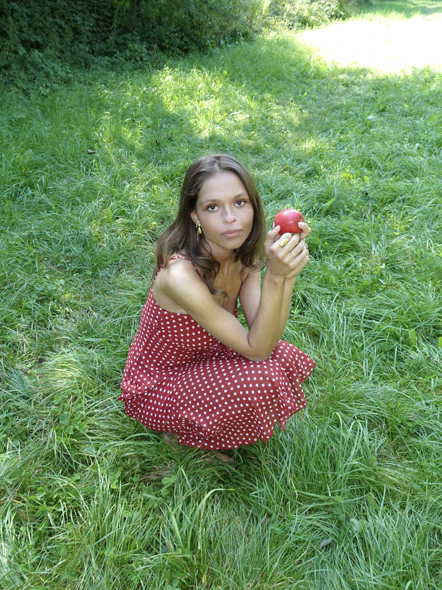 Elora dress with polka dots - Red
