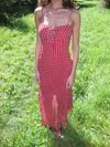 Elora dress with polka dots - Red