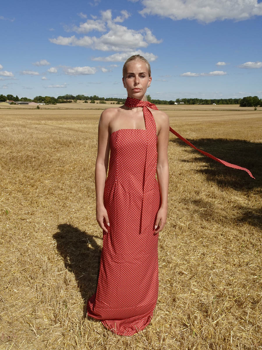 Taia maxi dress - Red