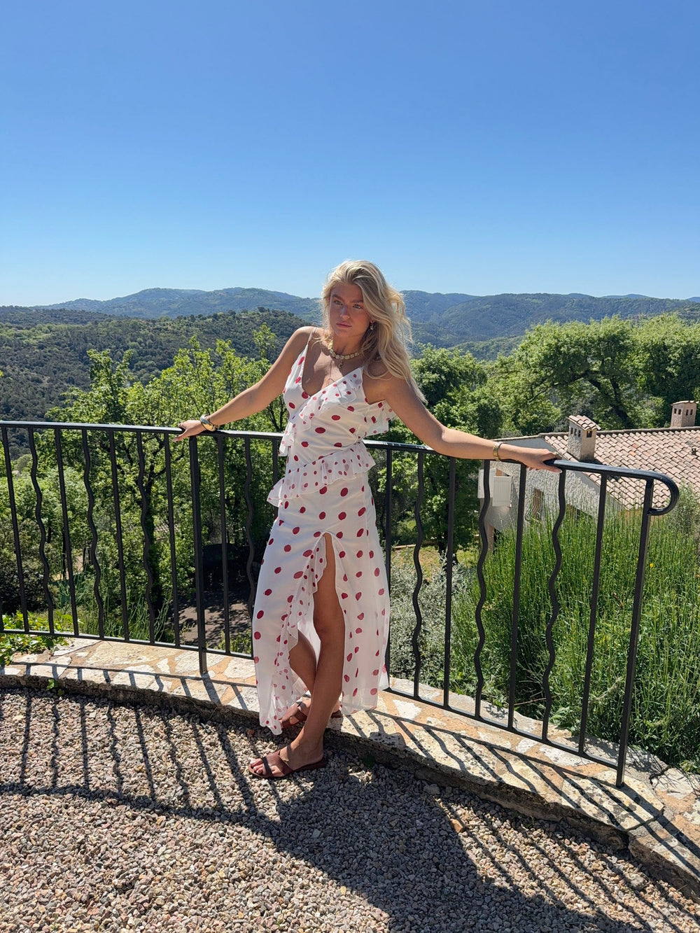 Designby Si Lolana dress with polka dots White/red - Size XS/S - Womens Dresses Designby Si Lolana dress with polka dots White/red - Size XS/S - Womens Dresses