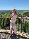 Lolana dress with polka dots – White/red