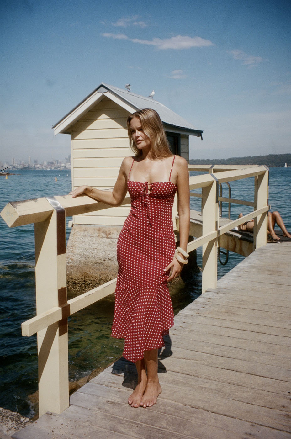 Elora dress with polka dots - Red