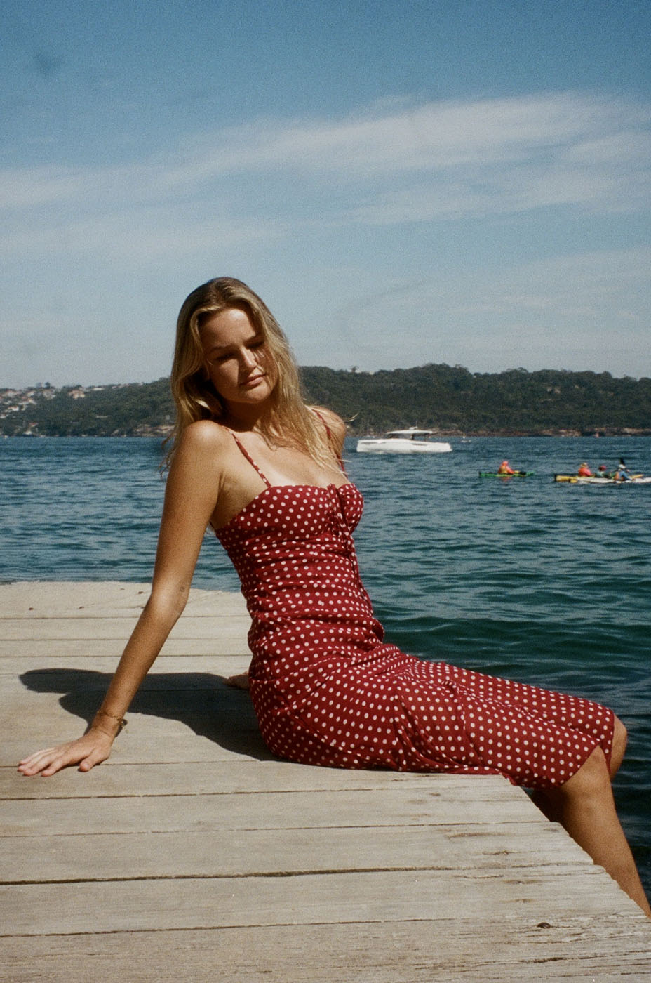 Elora dress with polka dots - Red Designbysi.se Elora dress with polka dots - Red Designbysi.se