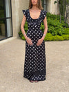 Luvana dress with polka dots – Black/white
