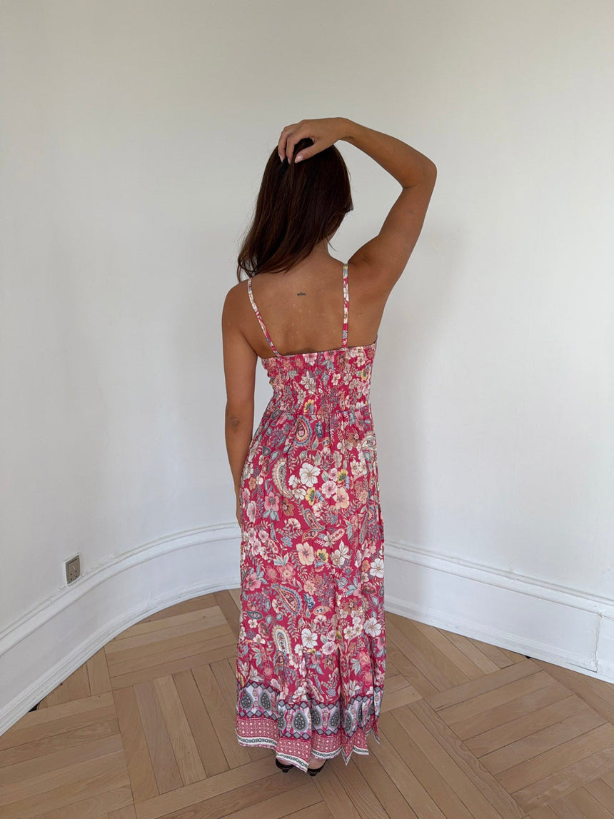 Anastasia maxi dress with pattern - Pink