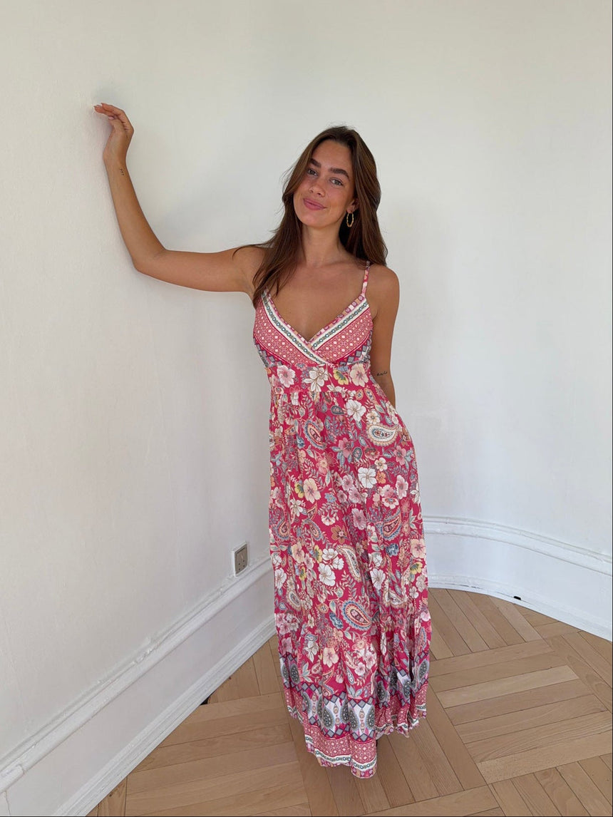 Anastasia maxi dress with pattern - Pink