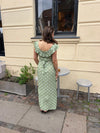 Luna dress with polka dots - Green/white