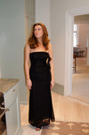 Svera shimmer dress with ruffle detail - Black