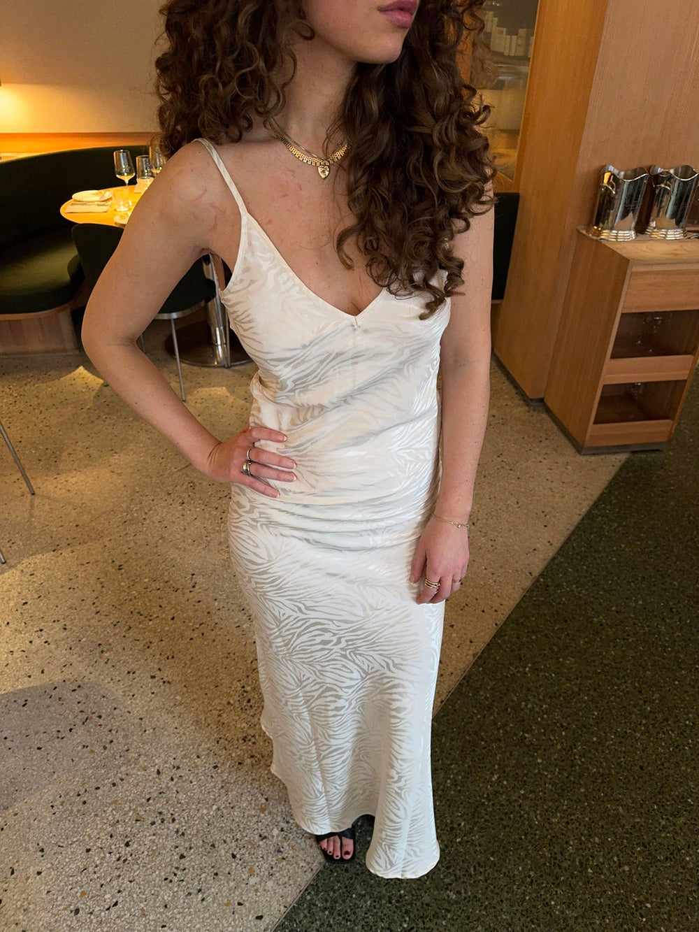 Donnia silk maxi dress - Off white