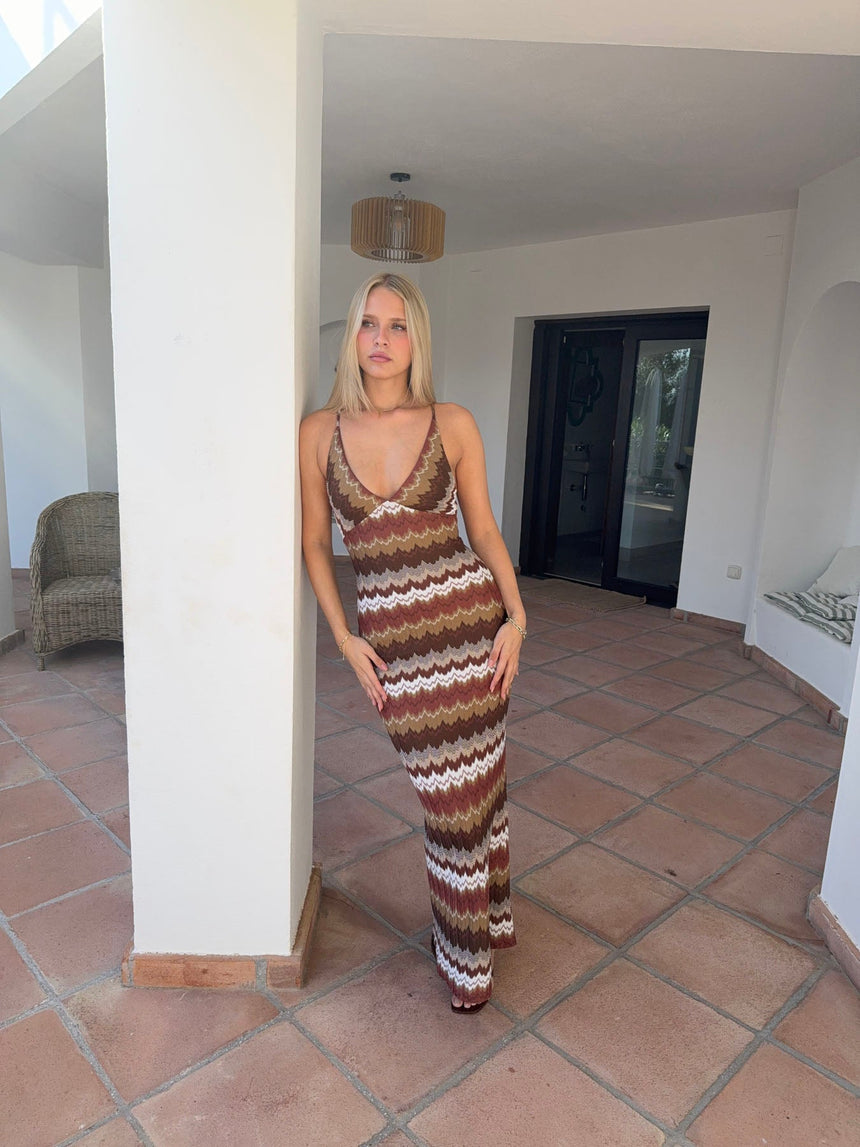 Nora dress with pattern - Multicolored