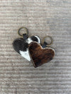 Cavo heart cowhide keyring – Brown/black
