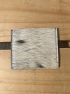 Siva cowhide cardholder – White/black/dark brown