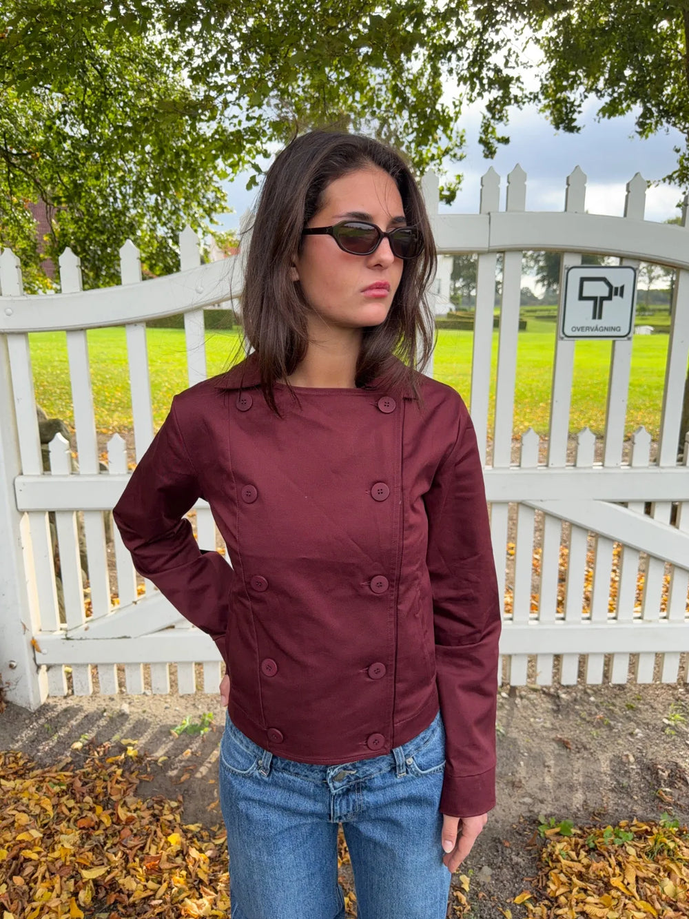 Faye short trenchcoat - Bordeaux
