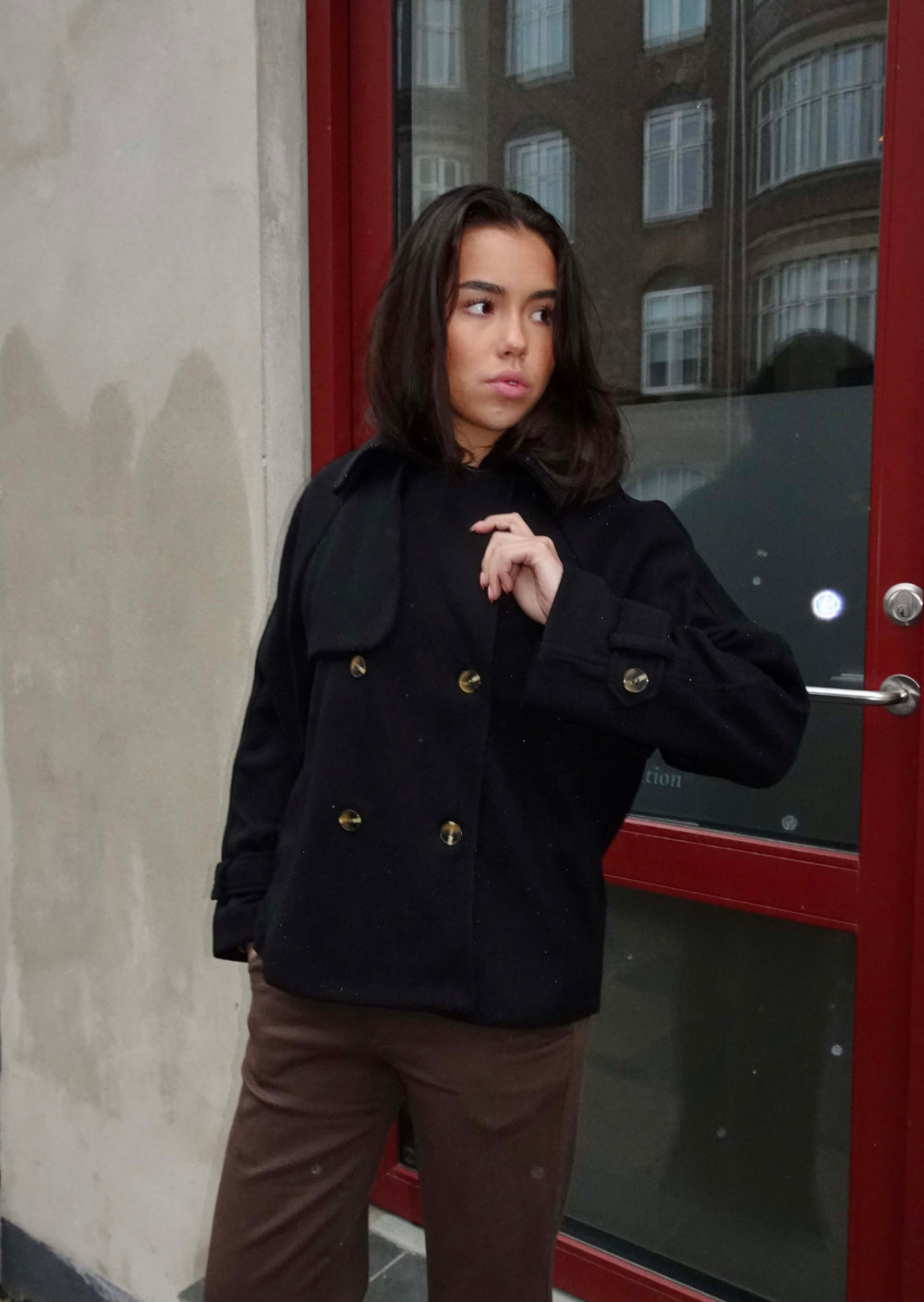 Partricia short trenchcoat - Black