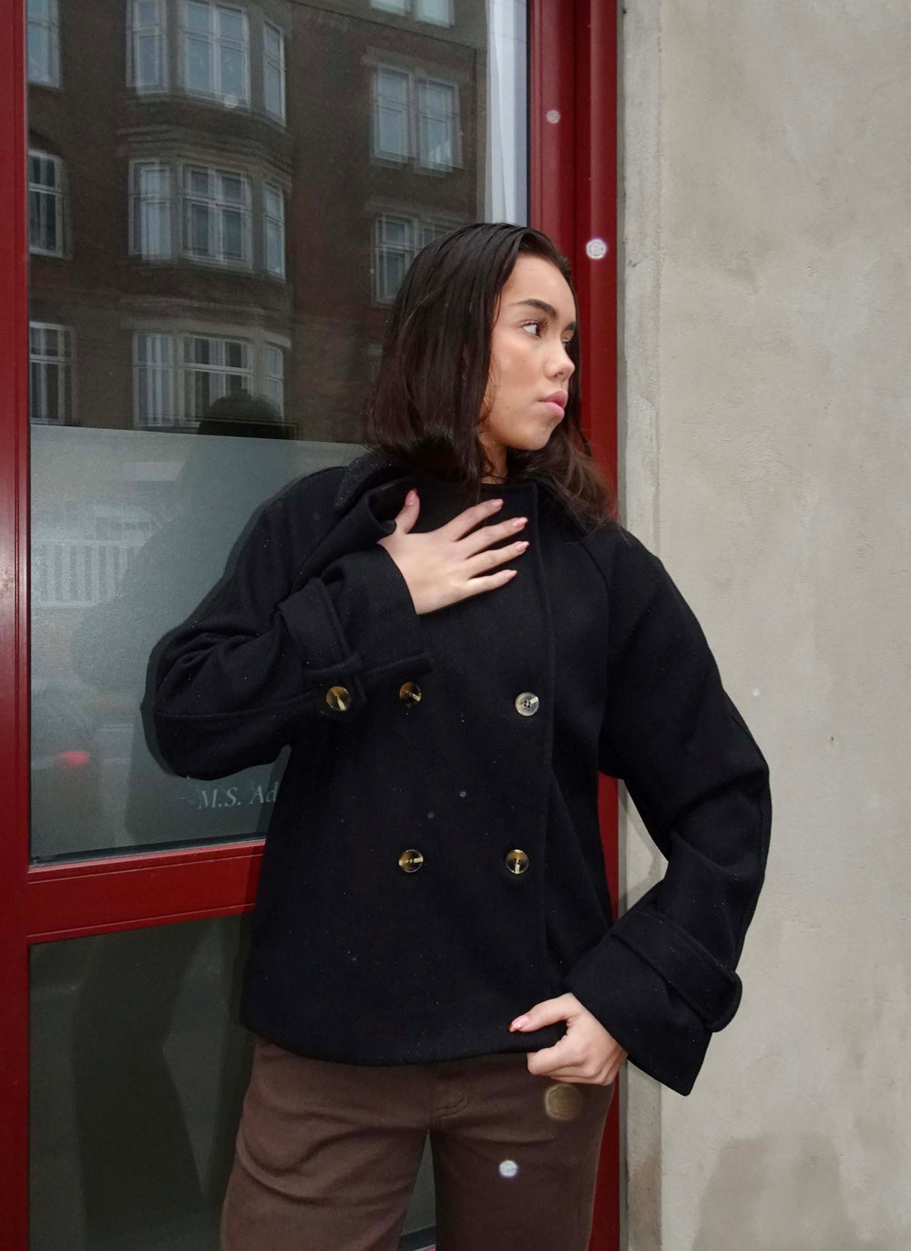 Partricia short trenchcoat - Black