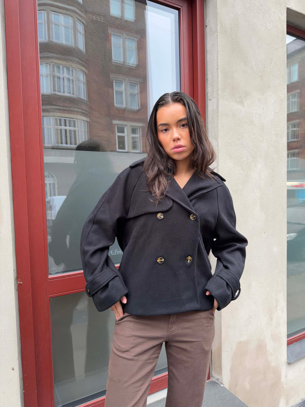 Partricia short trenchcoat - Black