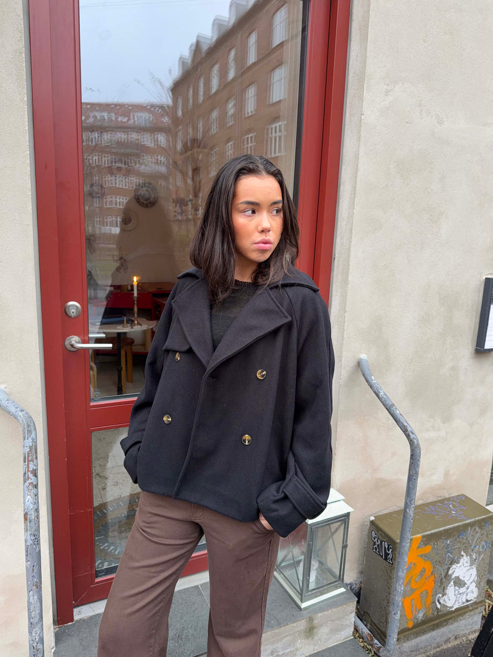 Partricia short trenchcoat - Black