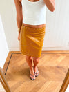 Scandivv faux leather skirt - Cognac