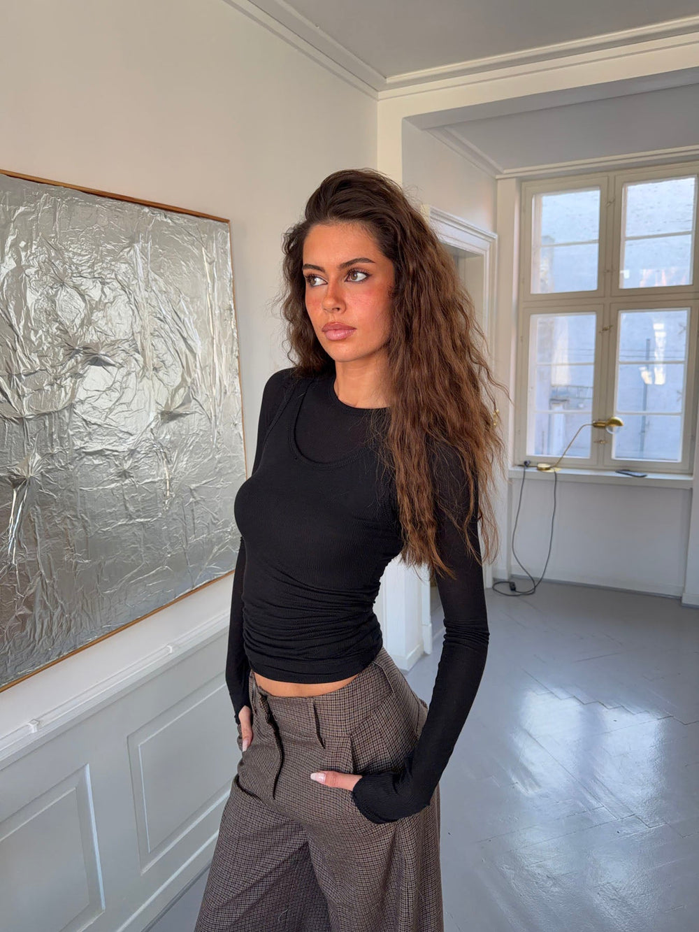 Lelona layered top - Black