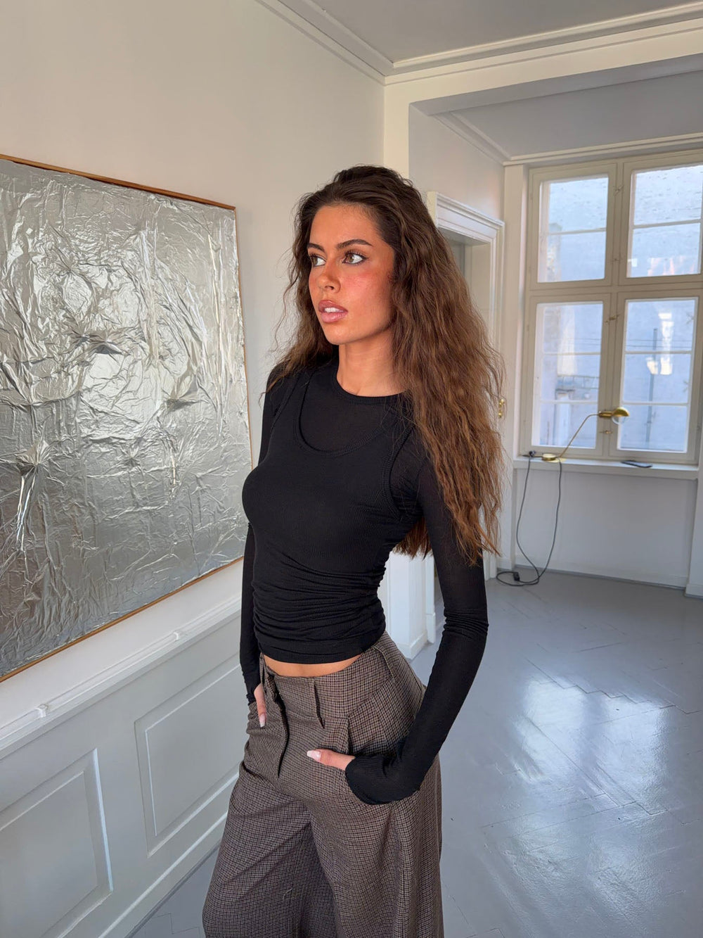 Lelona layered top - Black