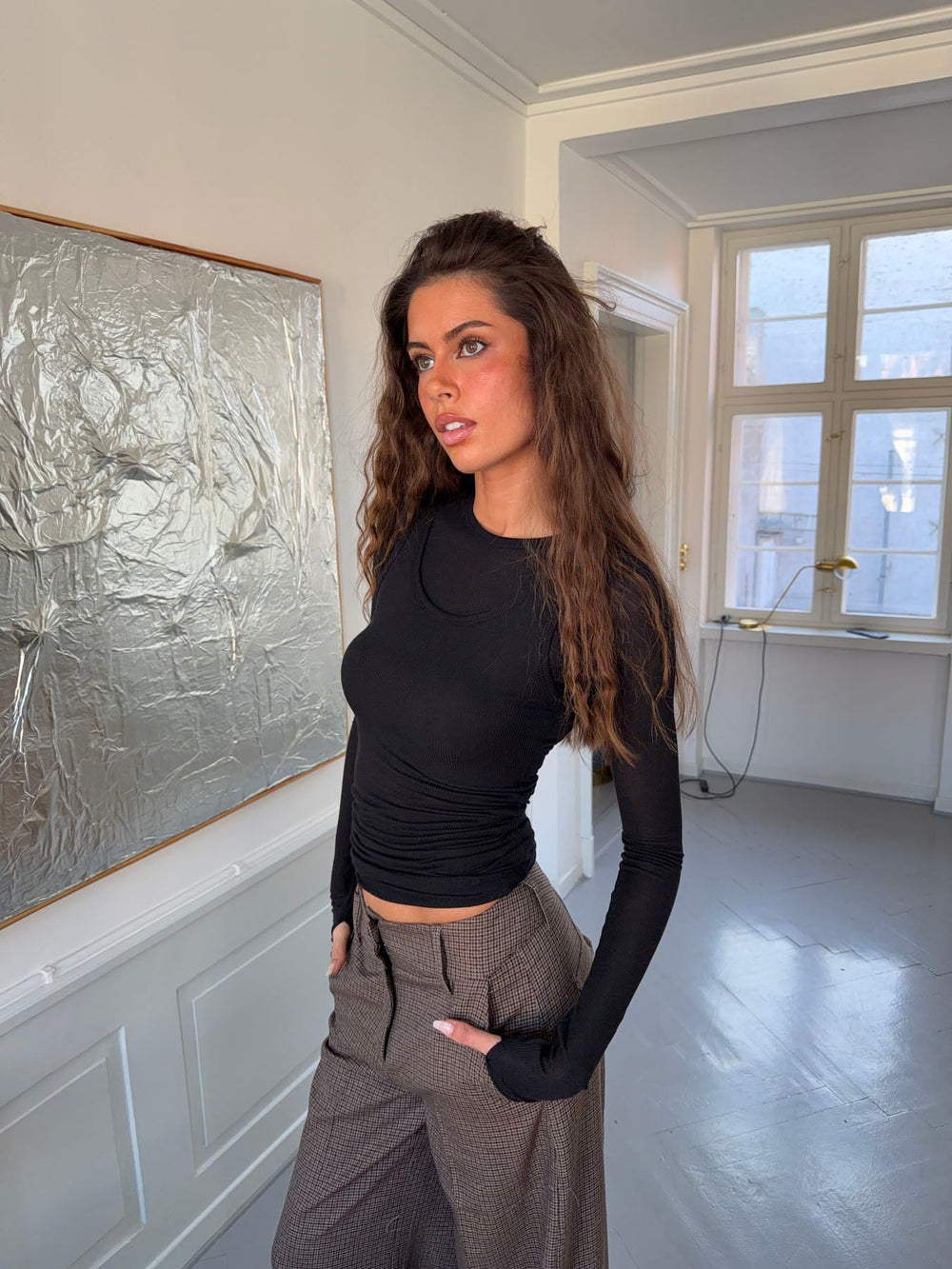 Lelona layered top - Black