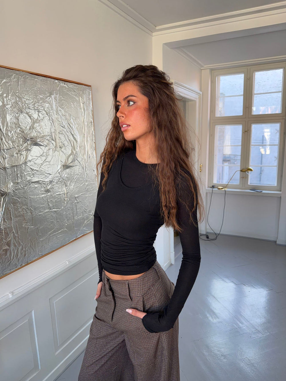 Lelona layered top - Black