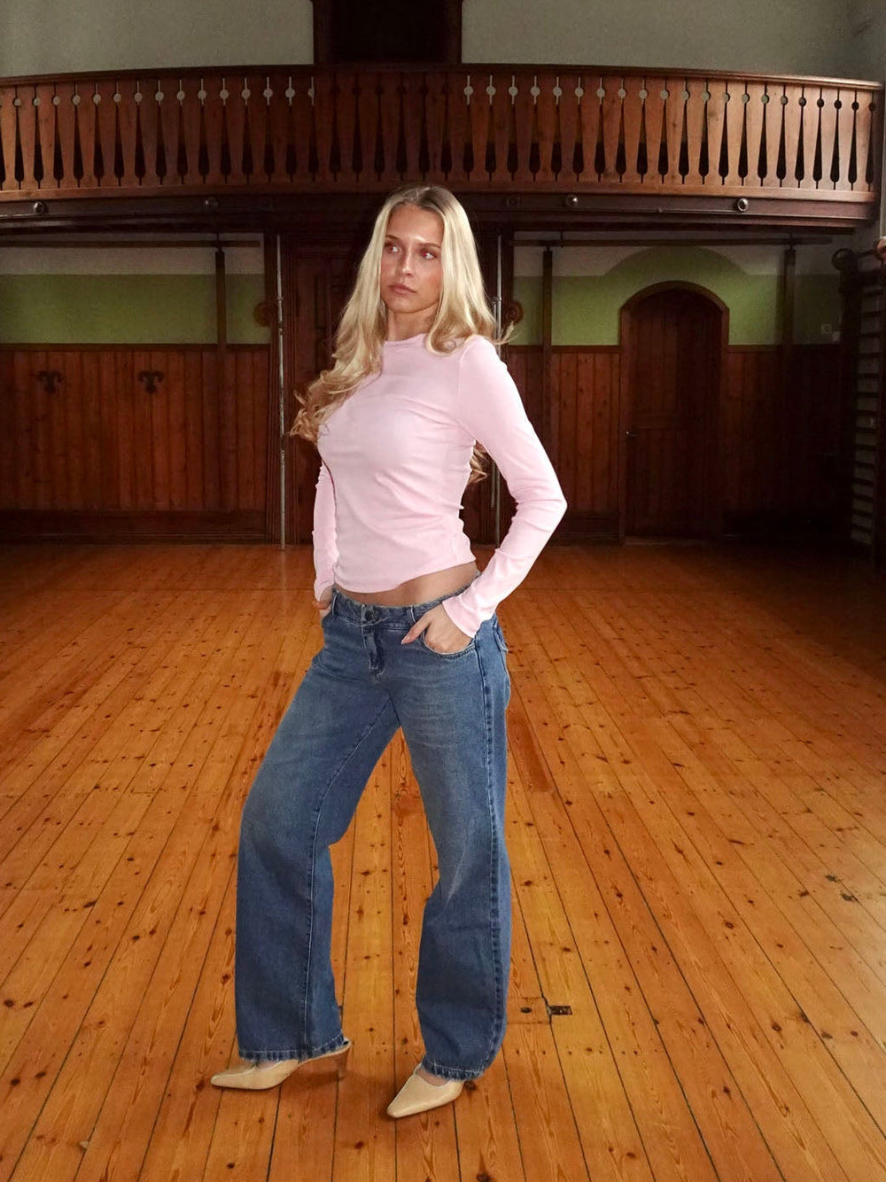 Carli longsleeve blouse - Light pink