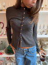 Leonora long-sleeved blouse - Grey