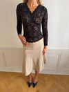 Bodil long sleeve lace blouse - Black