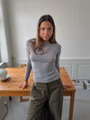 Kaia long-sleeved cashmere blouse - Grey