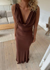 Flora maxi dress - Brown