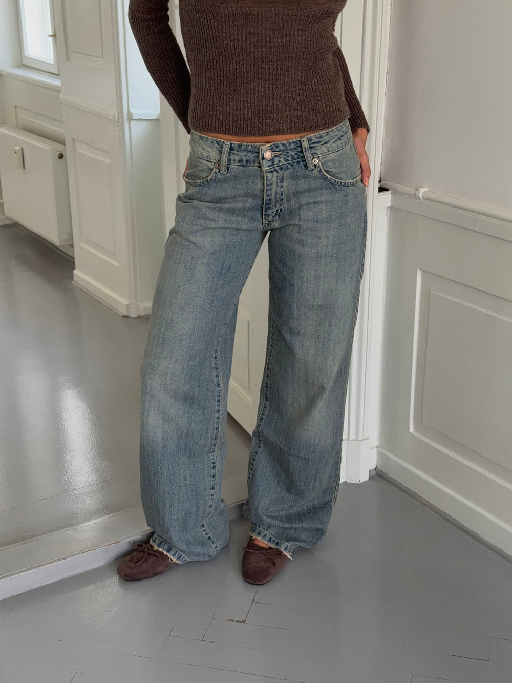 Tuva low waisted jeans - Light blue