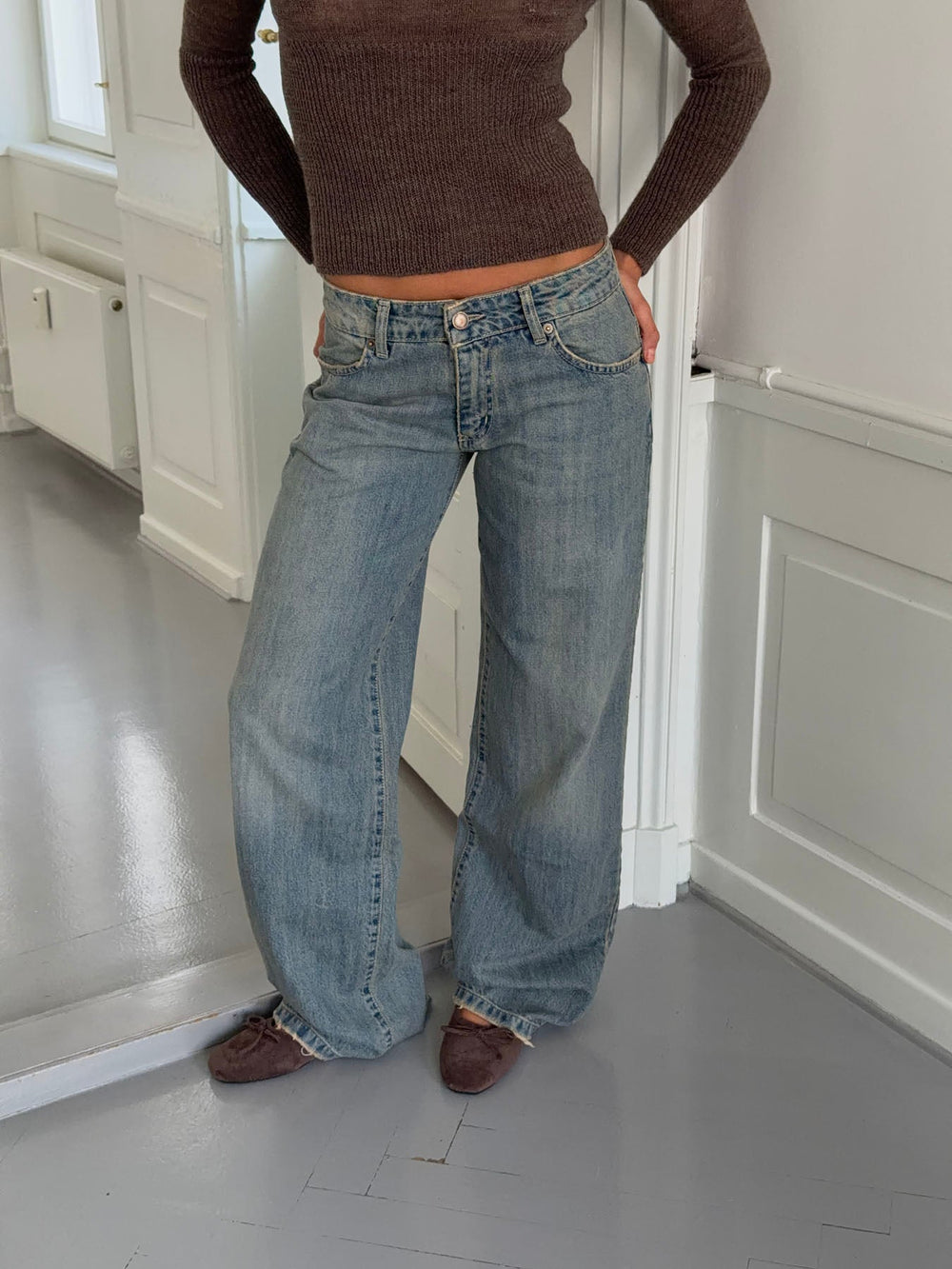 Tuva low waisted jeans - Light blue