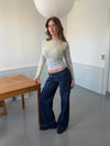 Dina low waisted jeans - Dark blue