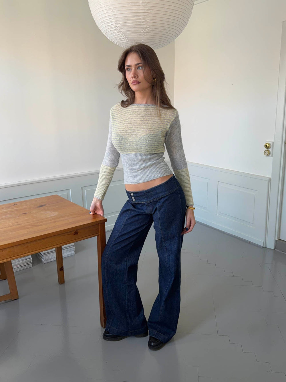 Dina low waisted jeans - Dark blue