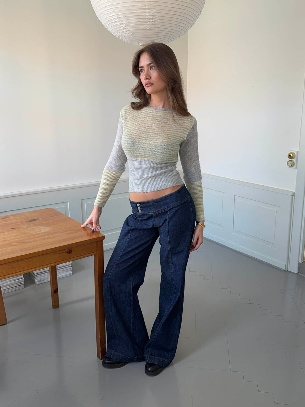 Dina low waisted jeans - Dark blue