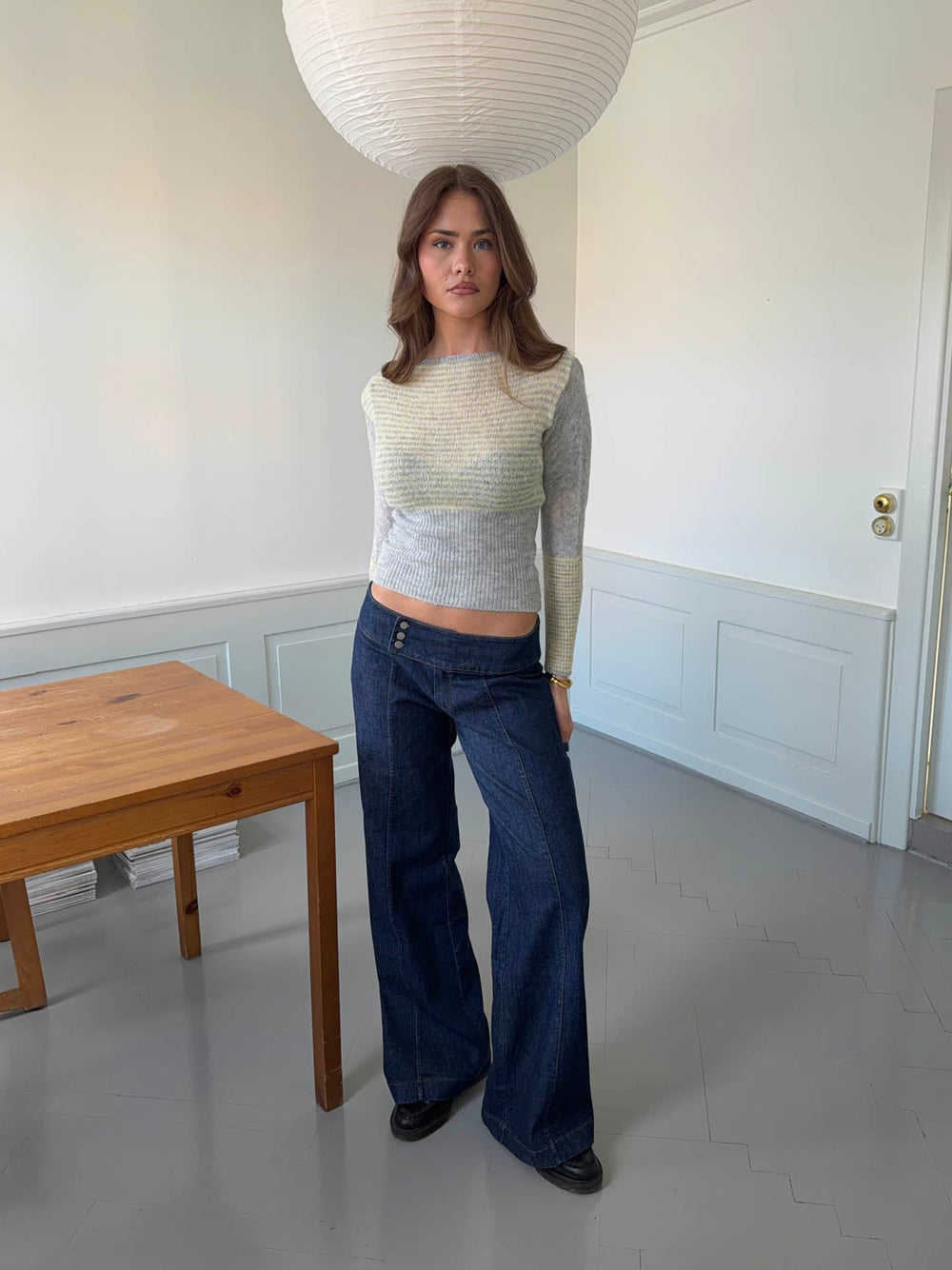 Dina low waisted jeans - Dark blue