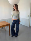 Dina low waisted jeans - Dark blue