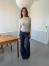 Dina low waisted jeans - Dark blue