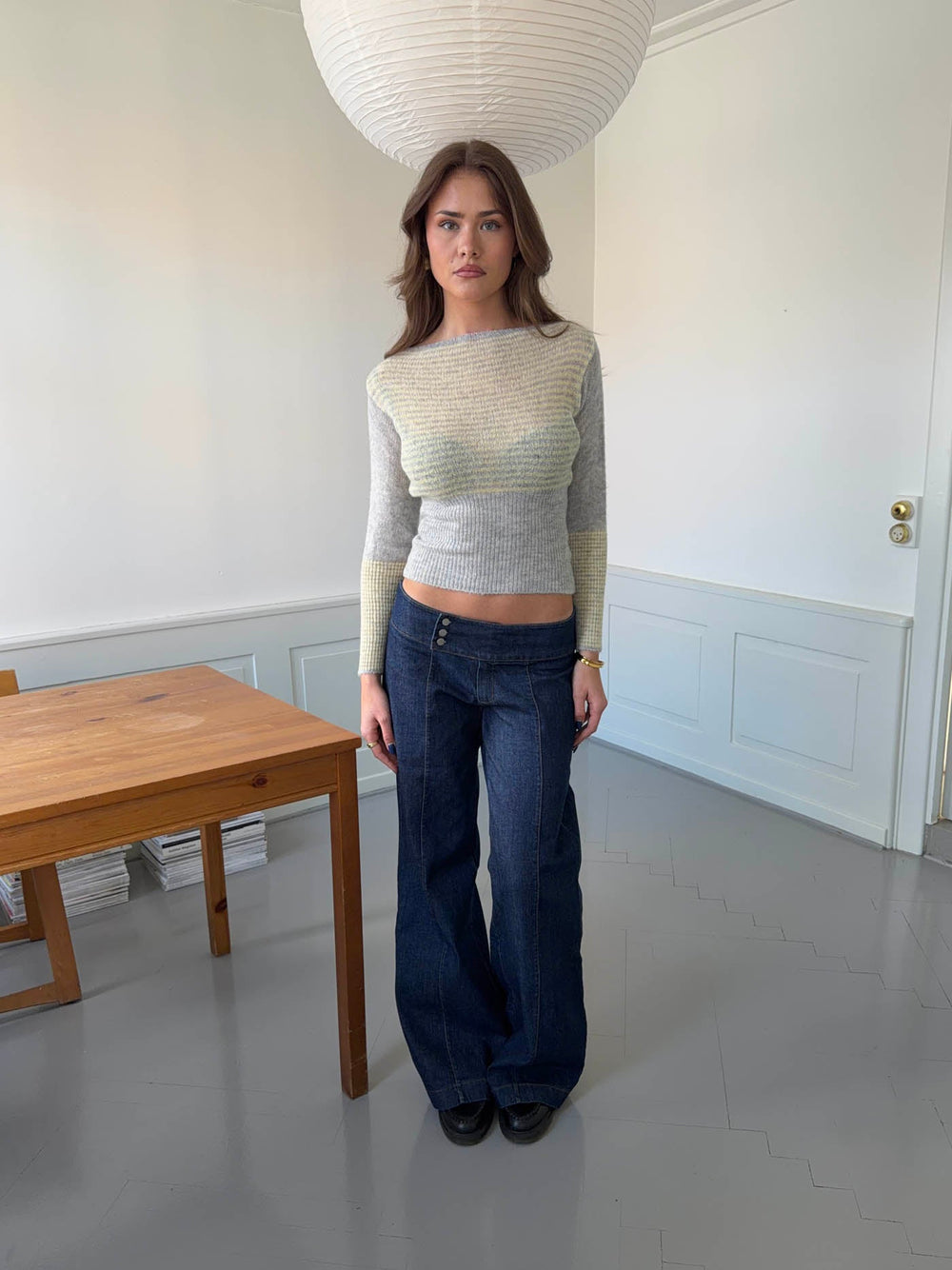 Dina low waisted jeans - Dark blue