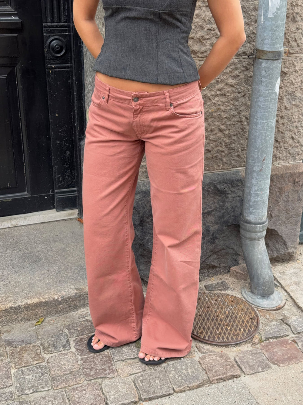 Audrena low waisted jeans - Orange