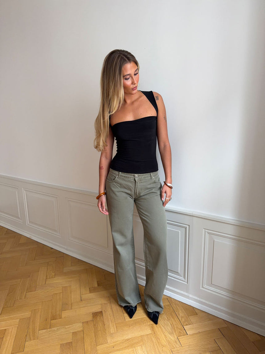 Tuva low waisted jeans - Khaki