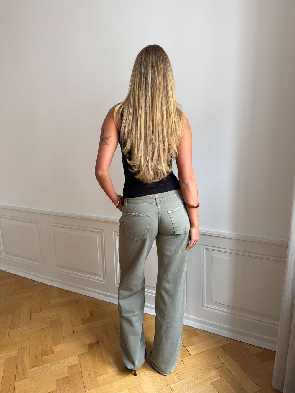 Tuva low waisted jeans - Khaki
