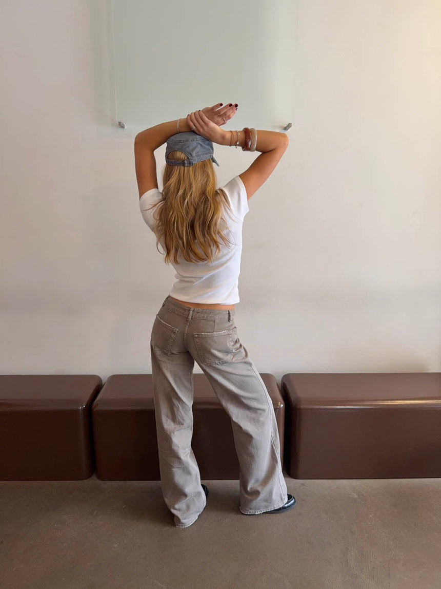 Audrena low waisted jeans - Sage green