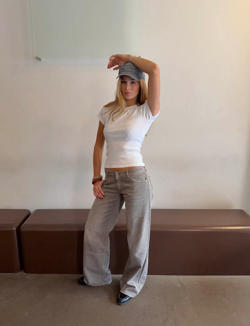 Audrena low waisted jeans - Sage green