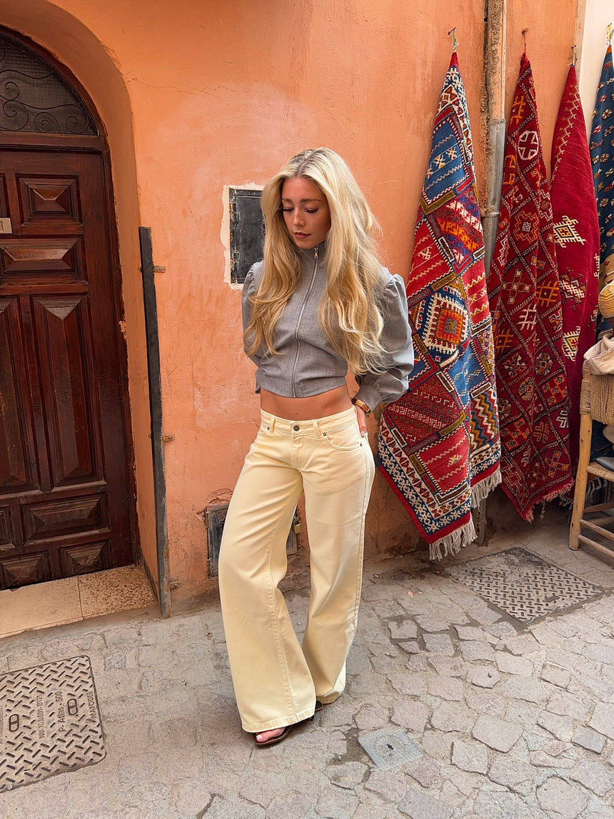 Audrena low waisted jeans - Yellow