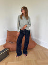 Floraline low-rise jeans – Dark denim