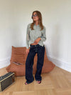 Floraline low-rise jeans – Dark denim