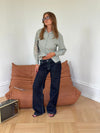Floraline low-rise jeans – Dark denim
